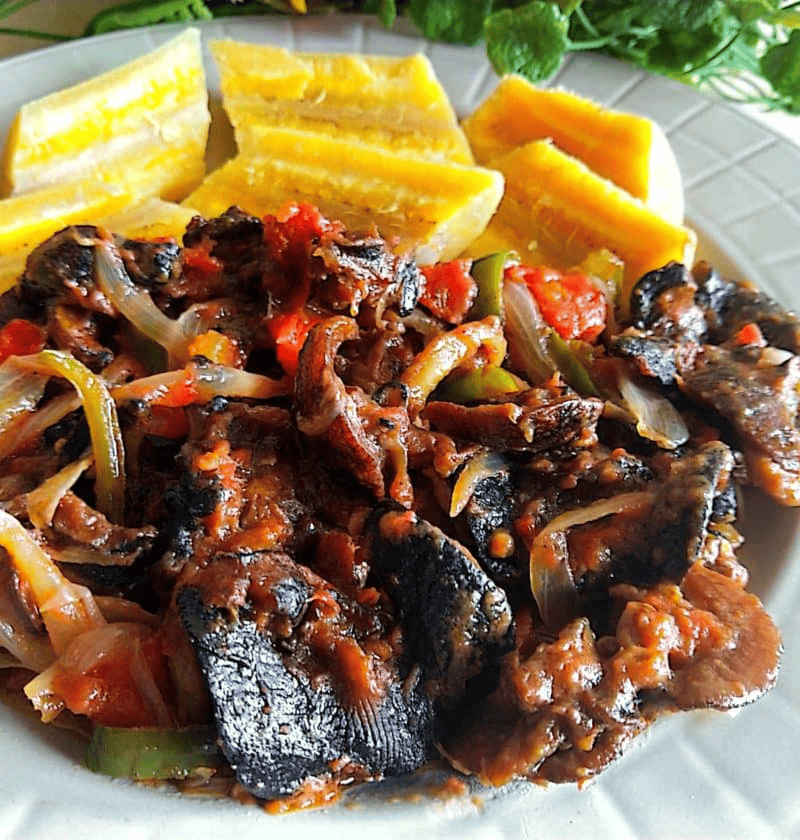 Des escargot farcies avec des plantains murs