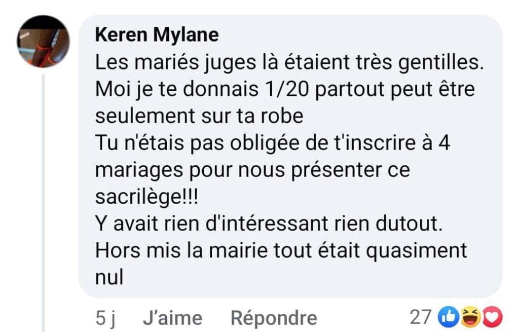 Stéphane Beker Jung et son épouse Forline Kwins, invités en décembre 2023 à mettre leur mariage en compétitio