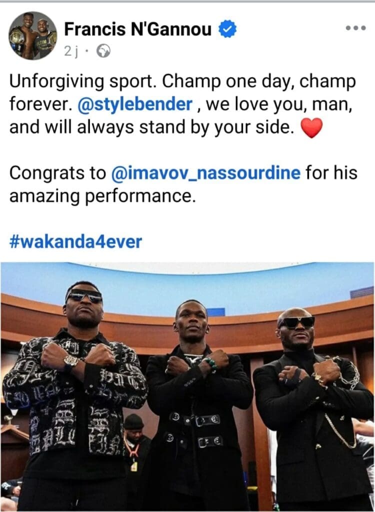 Samedi 1er février dernier, lors de l'UFC Saudi Arabia, Israel Adesanya a subi sa troisième défaite consécutive en tombant devant Nassourdine Imavov, assommé par un K.O au deuxième round.