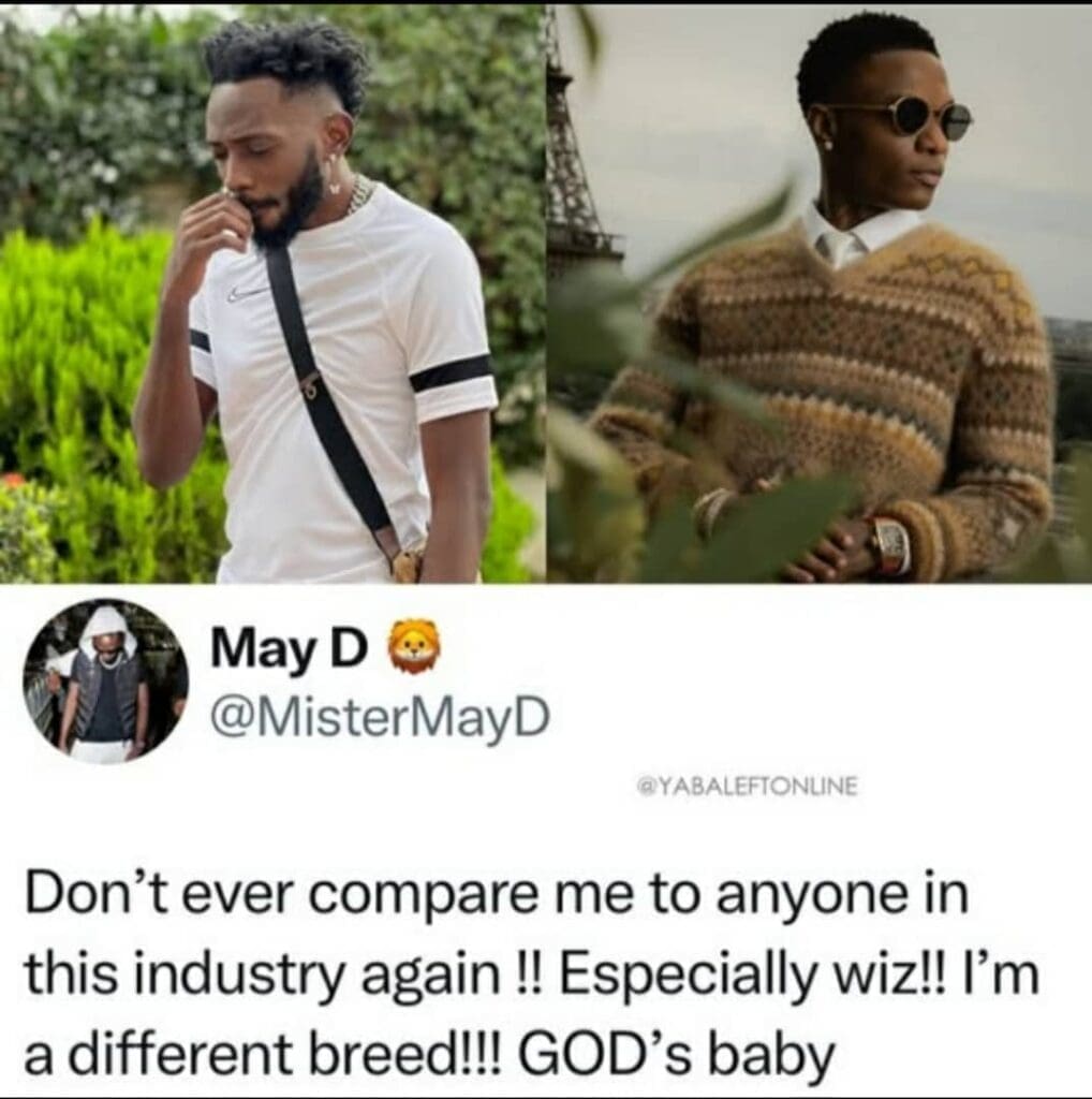 Le chanteur nigérian Akinmayokun Awodumila, alias Mr. May D a secoué la toile avec une déclaration fracassante sur X. 