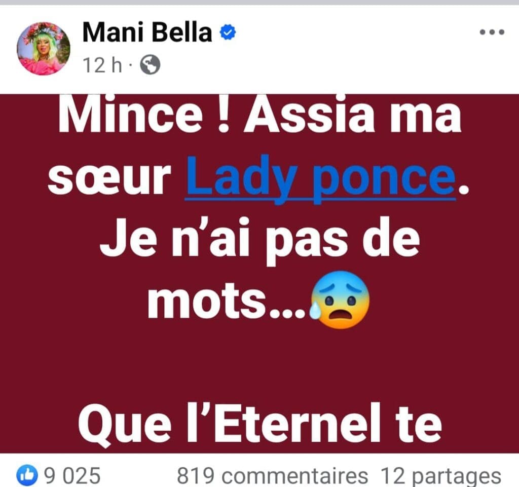 stars, internautes et fans de Lady Ponce sont consternés et lui envoient des message de soutien et de solidarité.