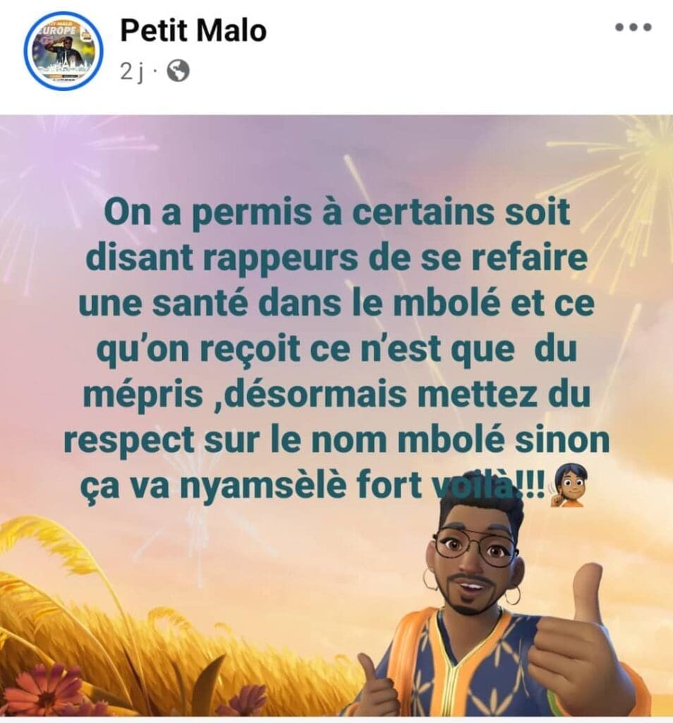 Petit Malo soutient Maalhox, rap camerounais