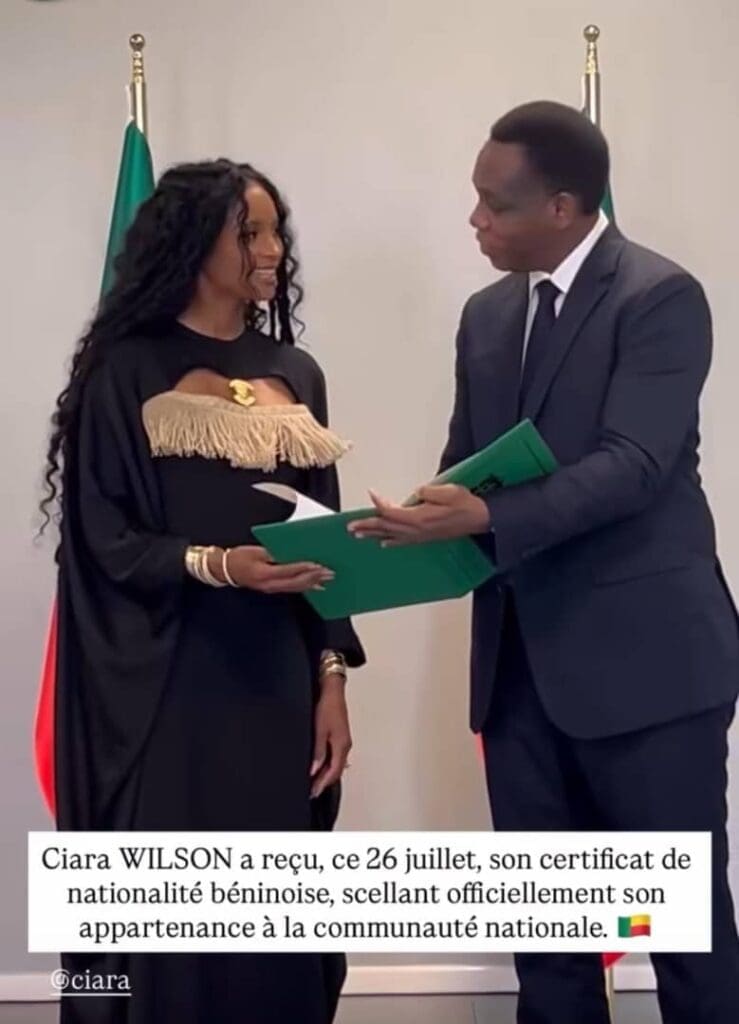 PEOPLE: Ciara obtient la nationalité béninoise