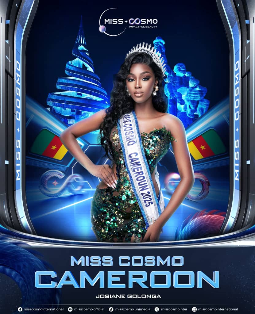 Miss Cameroun 2025, Josiane Golonga, en route pour la couronne internationale Miss Cosmo 2025