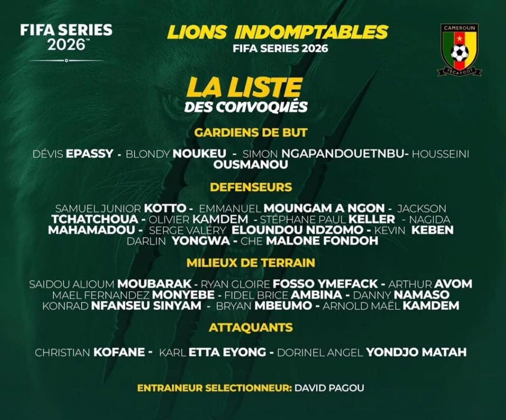 David Pagou dévoile la liste des Lions retenus