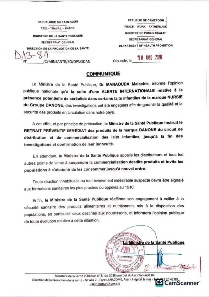 Alerte sur les laits infantiles, les people camerounais appellent à la vigilance