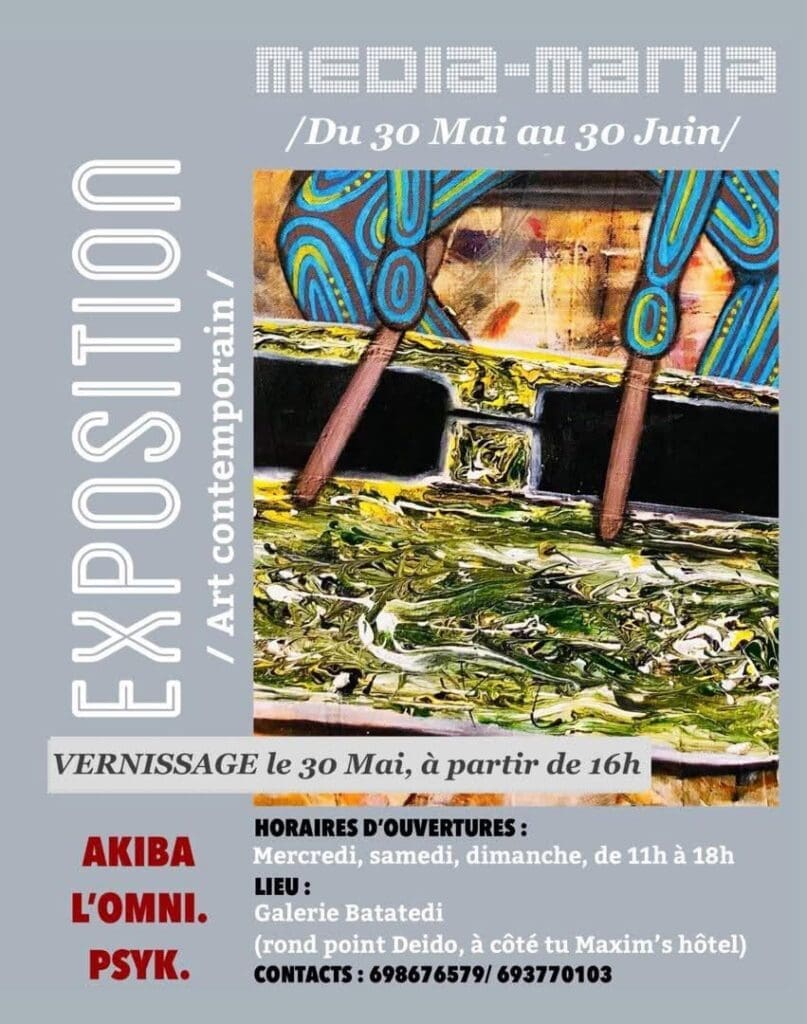 Média-Mania à la galerie BATATEDI : immersion dans la saturation des signaux selon El Psyk et Akiba Lomni